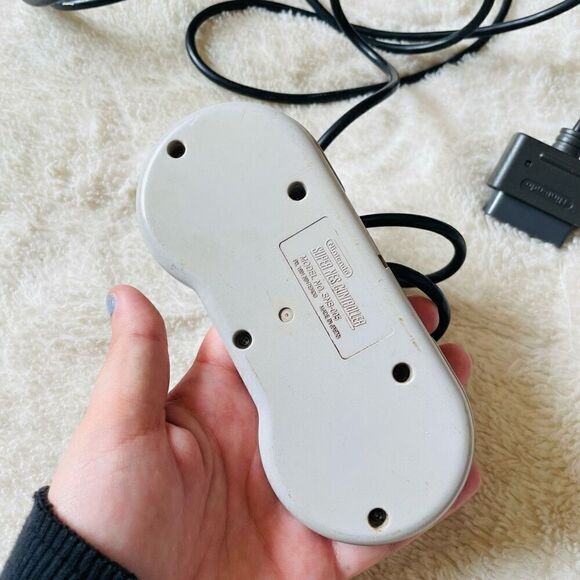 SNES Super Nintendo Original Controller Authentic OFFICIAL SNS-005 Working - Picture 3 of 4